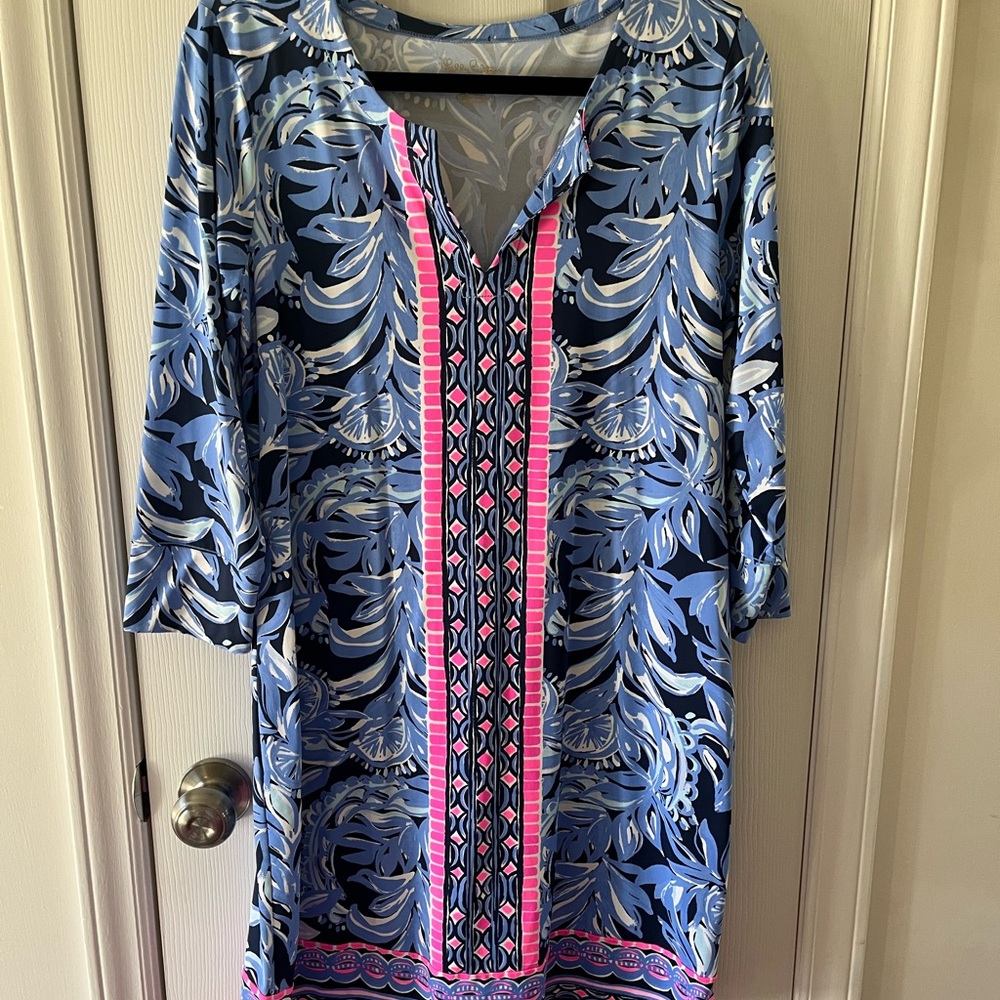 Lilly Pulitzer UPF 50 Dress size Large Sink or Swim Chilly Lilly